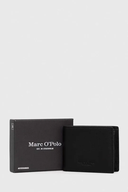 μαύρο Δερμάτινο πορτοφόλι Marc O'Polo