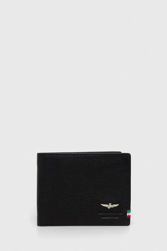 crna Kožni novčanik Aeronautica Militare Muški