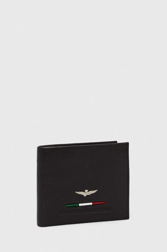 Кожаный кошелек Aeronautica Militare коричневый