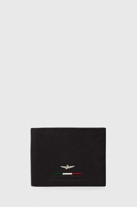 hnedá Kožená peňaženka Aeronautica Militare Pánsky