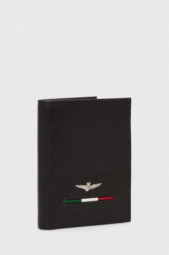 Kožená peňaženka Aeronautica Militare hnedá