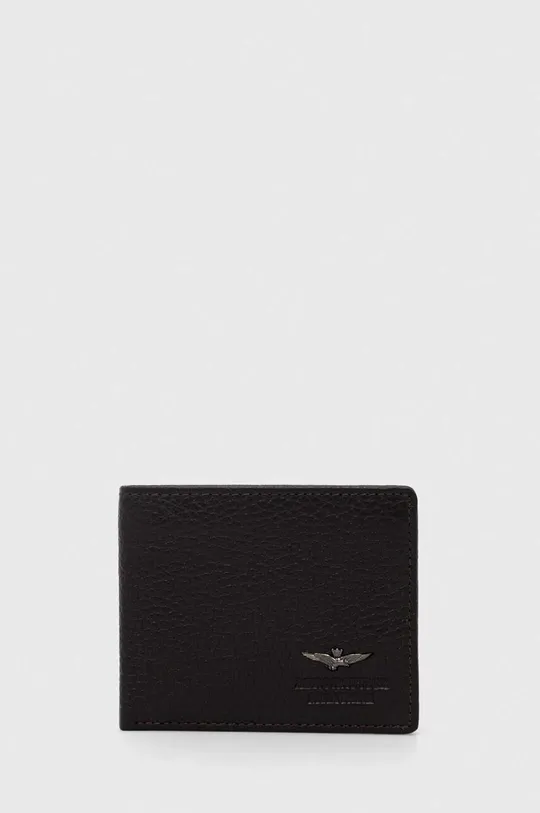 hnedá Kožená peňaženka Aeronautica Militare Pánsky