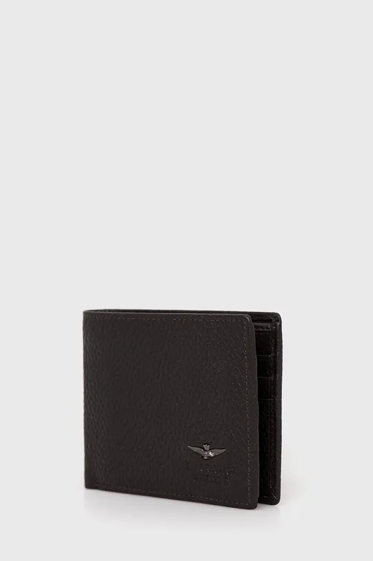 Шкіряний гаманець Aeronautica Militare коричневий
