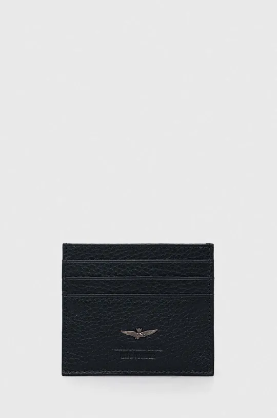 темно-синій Шкіряний чохол на банківські карти Aeronautica Militare Чоловічий