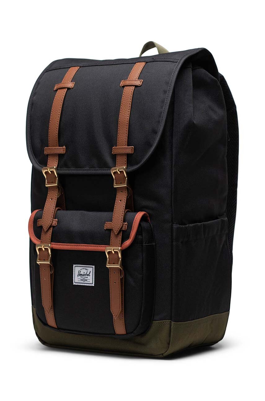 Herschel plecak Little America Backpack kolor czarny duży gładki