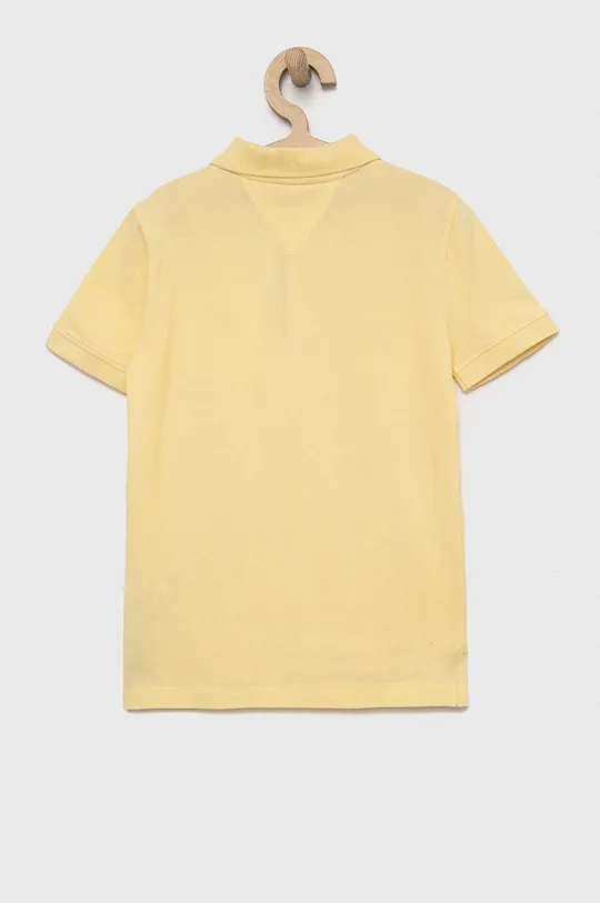 Παιδικά βαμβακερά μπλουζάκια πόλο Tommy Hilfiger κίτρινο