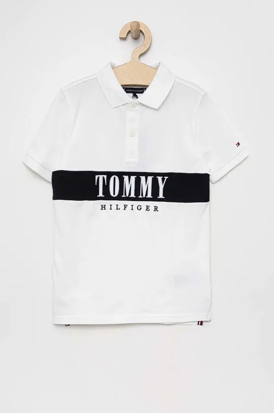 bijela Dječja polo majica Tommy Hilfiger Za dječake