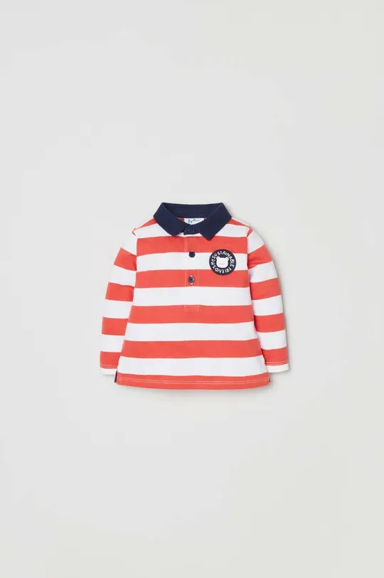 oranžová Detské bavlnené tričko s dlhým rukávom OVS Chlapčenský