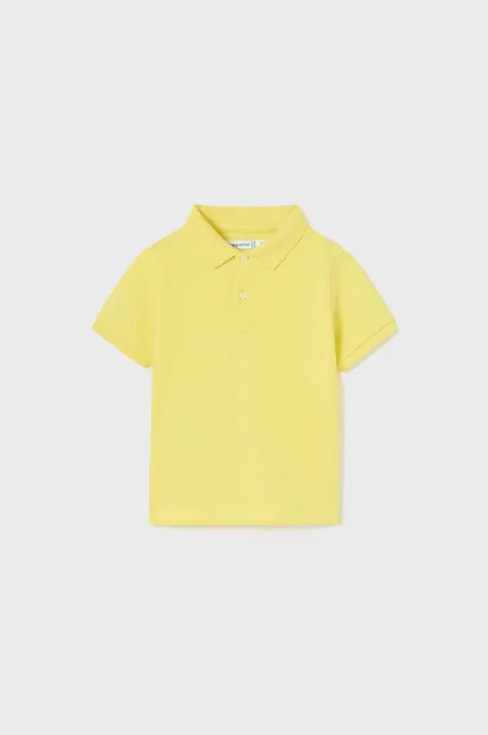жовтий Дитяча бавовняна футболка поло Mayoral Для хлопчиків