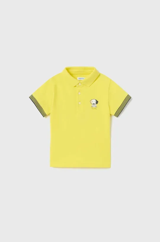 жовтий Дитяча бавовняна футболка поло Mayoral Для хлопчиків