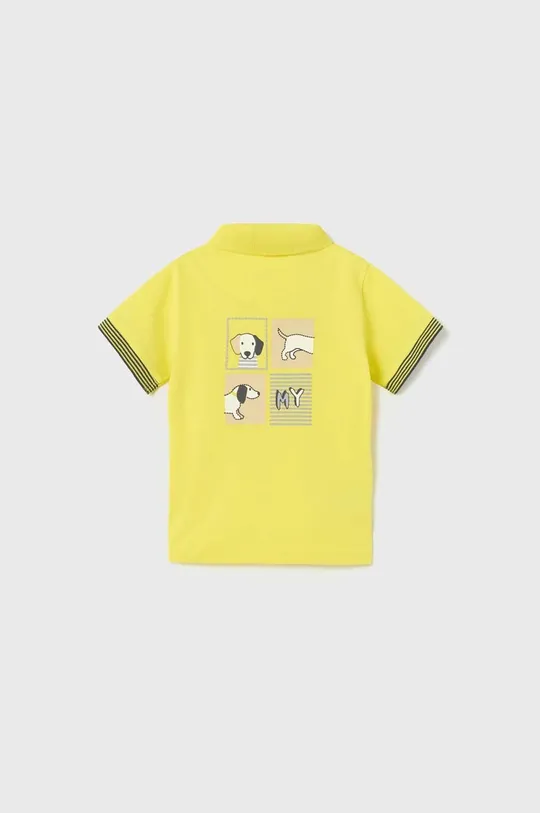 Дитяча бавовняна футболка поло Mayoral жовтий