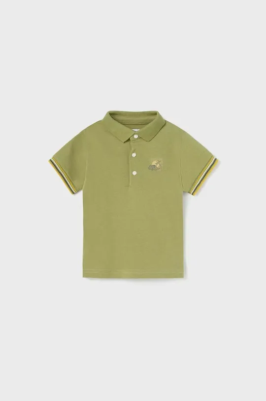 зелений Дитяча бавовняна футболка поло Mayoral Для хлопчиків