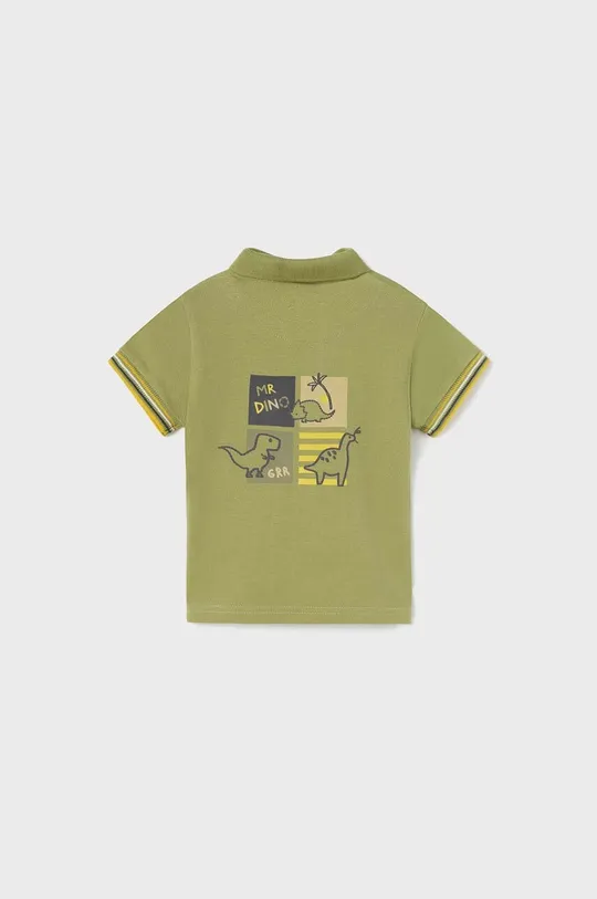 Otroške bombažne polo majice Mayoral zelena