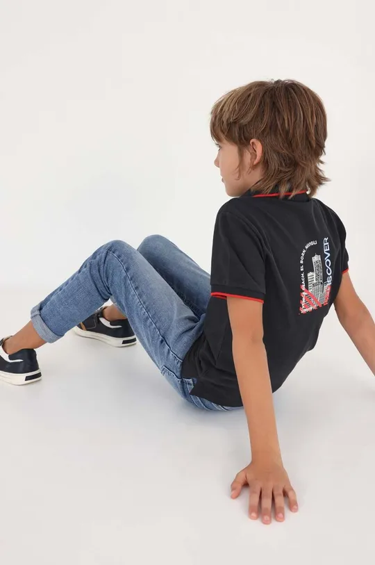 Παιδικά βαμβακερά μπλουζάκια πόλο Mayoral γκρί