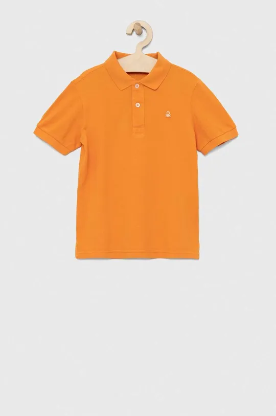 narancssárga United Colors of Benetton gyerek pamut póló Fiú
