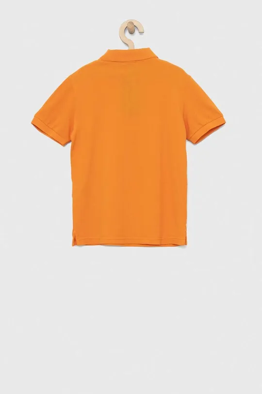 Παιδικά βαμβακερά μπλουζάκια πόλο United Colors of Benetton πορτοκαλί