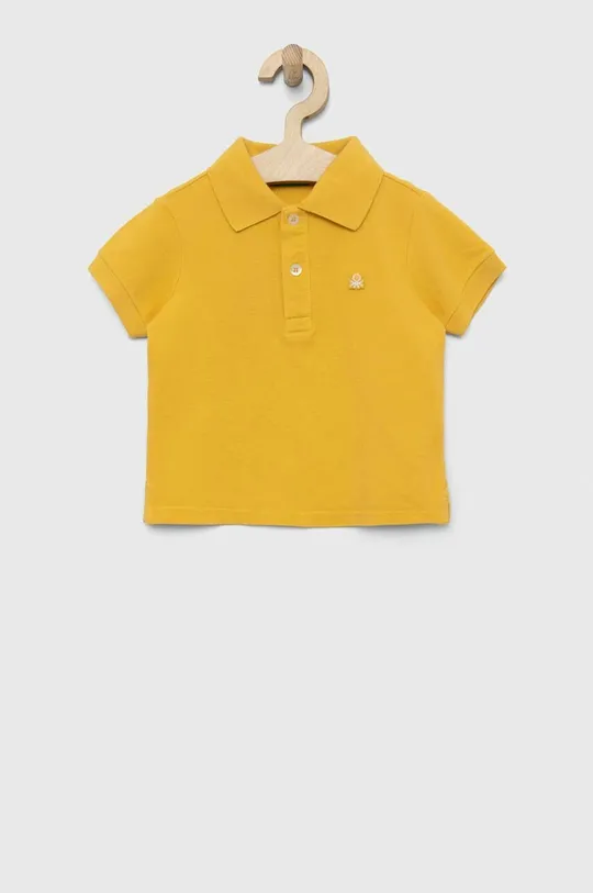 zlatna Pamučna polo majica United Colors of Benetton Za dječake