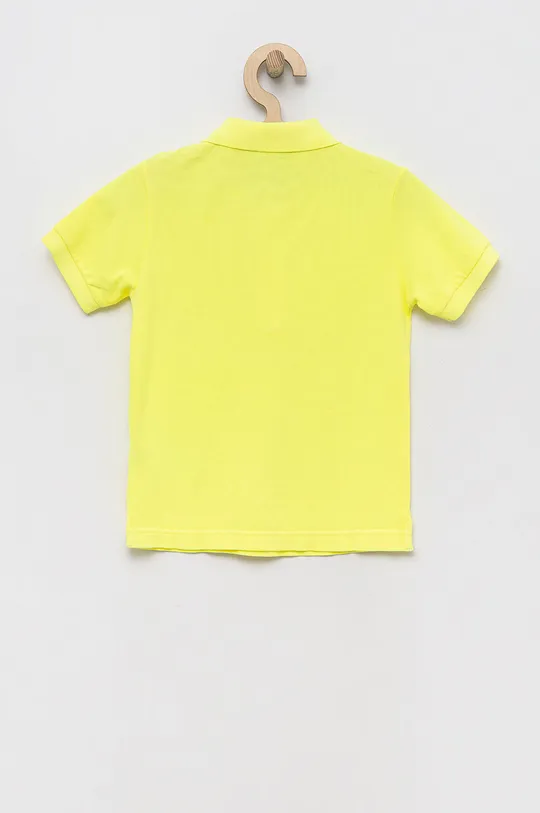 Παιδικά βαμβακερά μπλουζάκια πόλο United Colors of Benetton κίτρινο