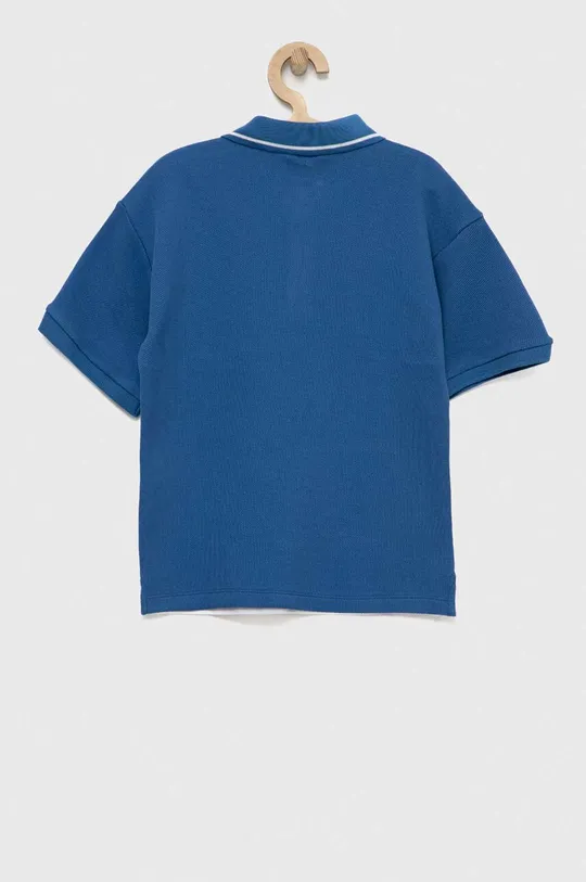Παιδικά βαμβακερά μπλουζάκια πόλο United Colors of Benetton μπλε