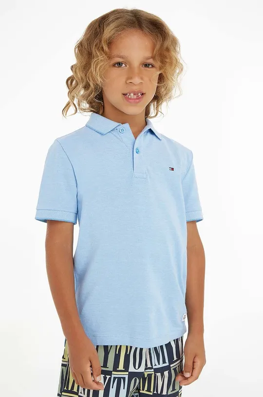 μπλε Παιδικά βαμβακερά μπλουζάκια πόλο Tommy Hilfiger Για αγόρια