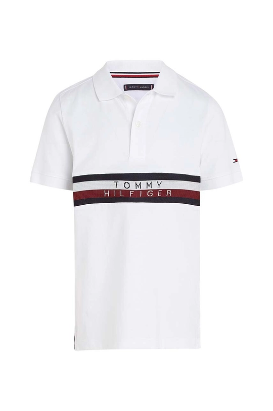 Pamučna polo majica Tommy Hilfiger bijela