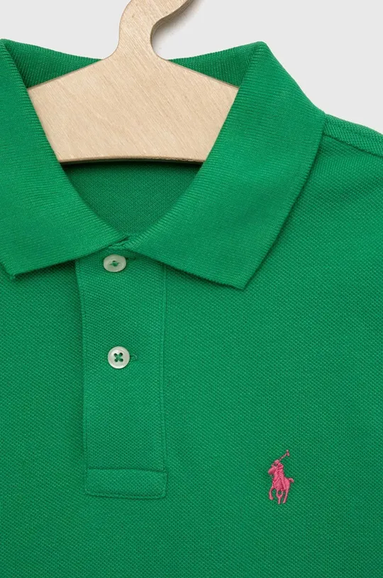 Παιδικά βαμβακερά μπλουζάκια πόλο Polo Ralph Lauren πράσινο