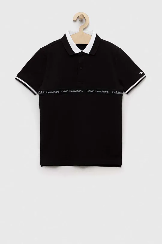 μαύρο Παιδικό πουκάμισο πόλο Calvin Klein Jeans Για αγόρια