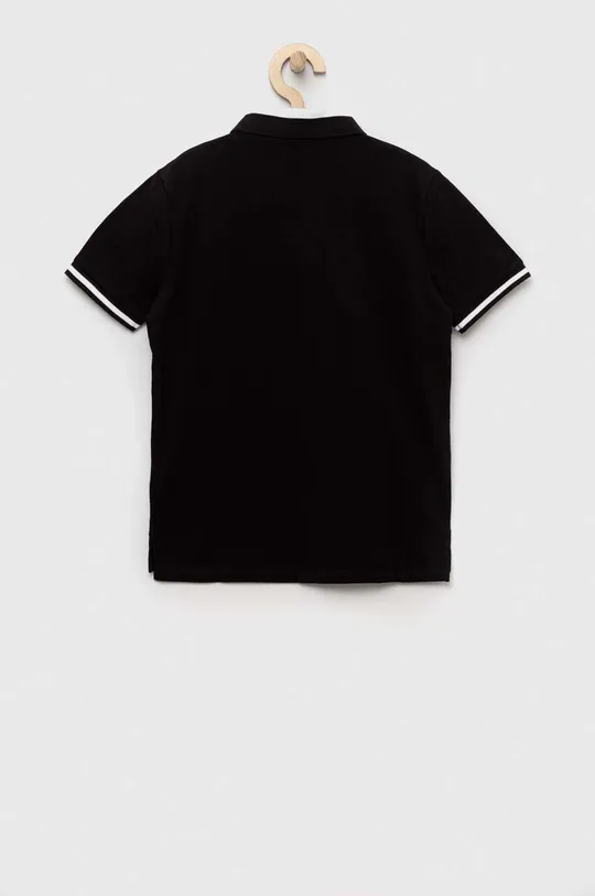 Παιδικό πουκάμισο πόλο Calvin Klein Jeans μαύρο