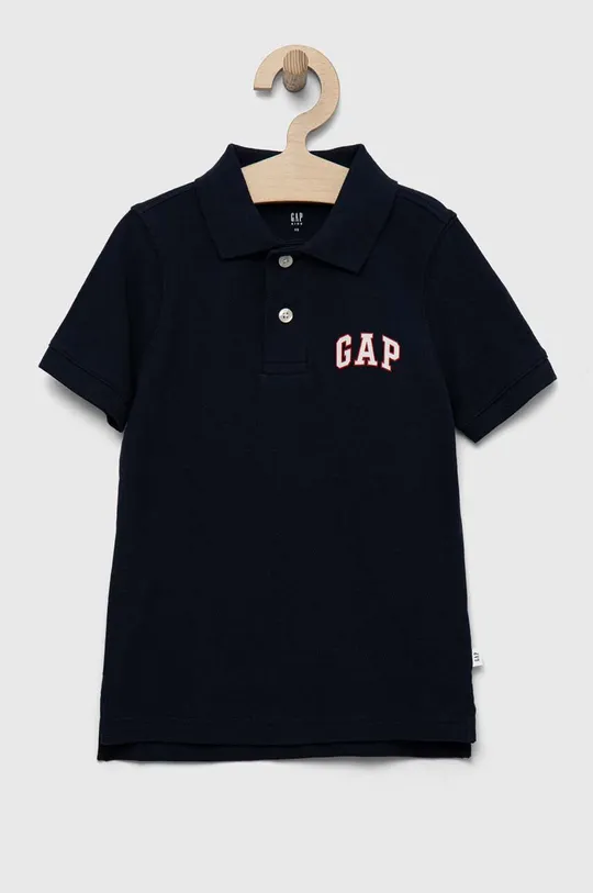 σκούρο μπλε Παιδικά βαμβακερά μπλουζάκια πόλο GAP Για αγόρια
