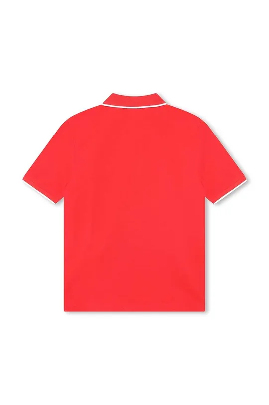 Pamučna polo majica BOSS crvena