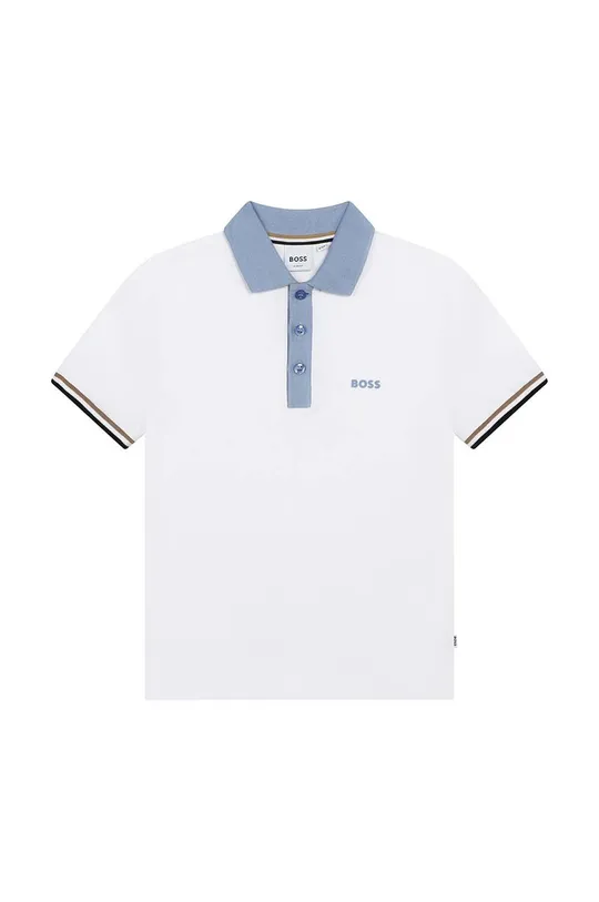 λευκό Παιδικό πουκάμισο πόλο BOSS Για αγόρια
