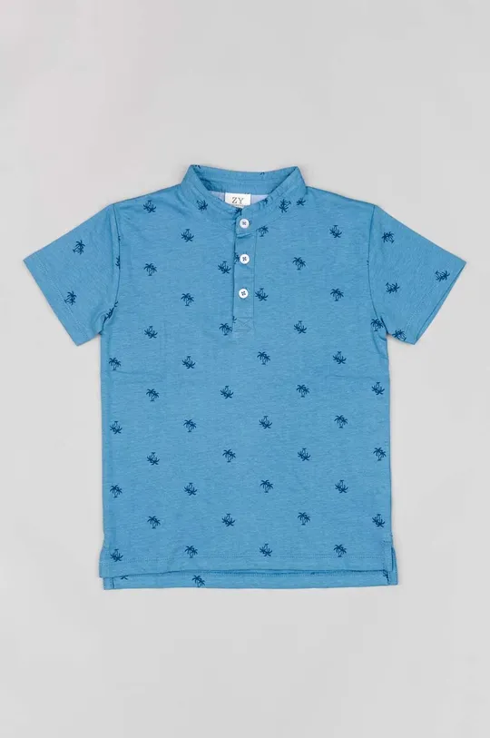 μπλε Παιδικά βαμβακερά μπλουζάκια πόλο zippy Για αγόρια