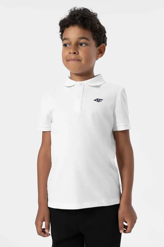λευκό Παιδικά βαμβακερά μπλουζάκια πόλο 4F M295 Για αγόρια