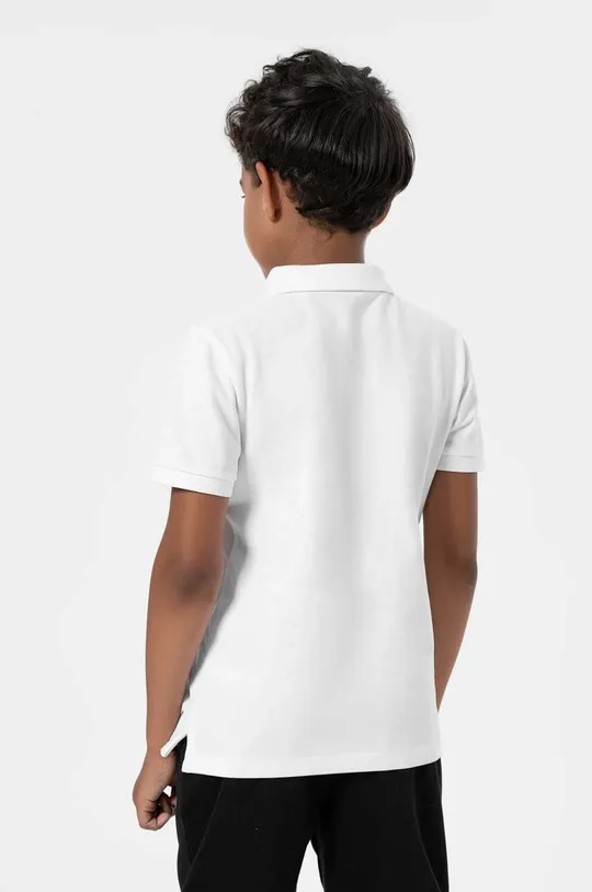 λευκό Παιδικά βαμβακερά μπλουζάκια πόλο 4F M295