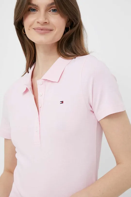 różowy Tommy Hilfiger polo Damski