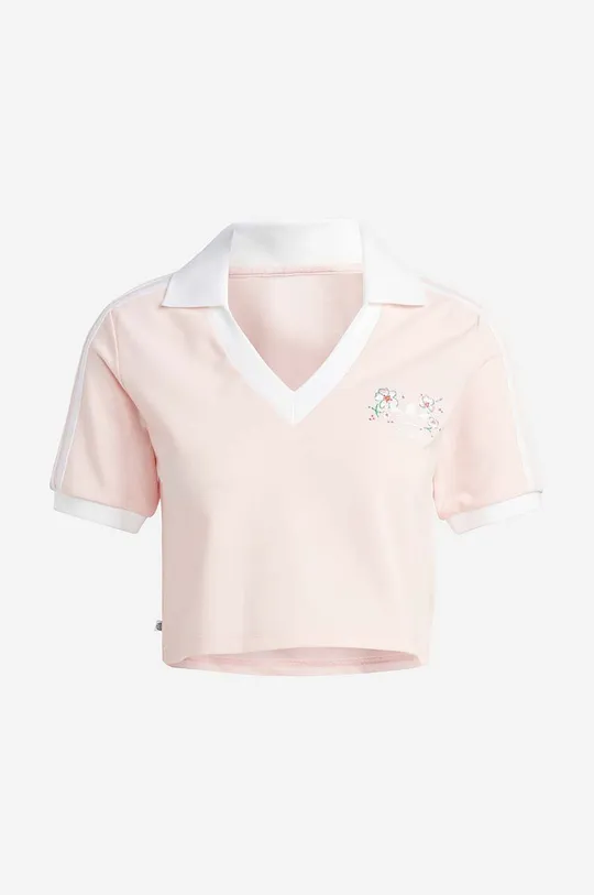 Polo tričko adidas Crop ružová