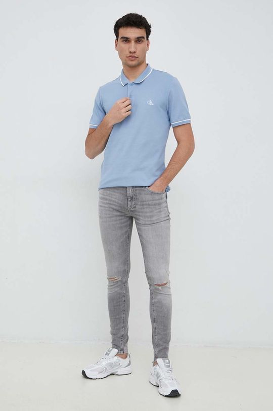Calvin Klein Jeans polo niebieski