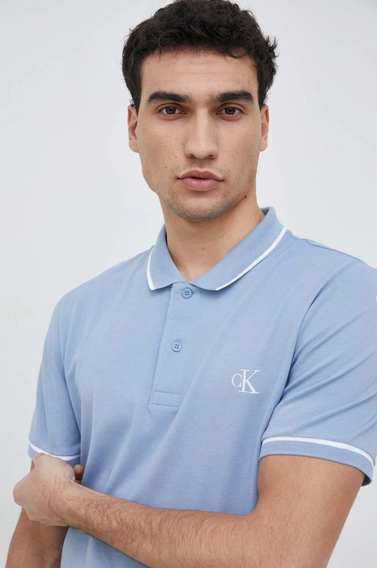 niebieski Calvin Klein Jeans polo