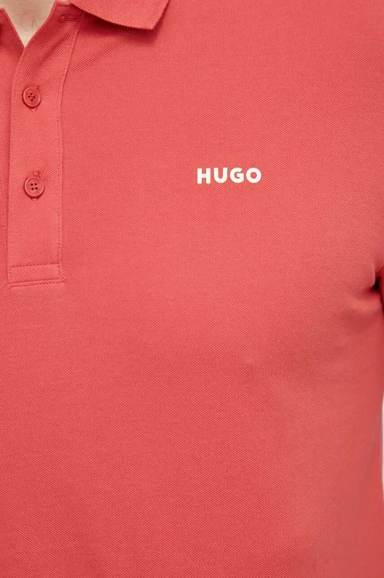 červená Bavlnené polo tričko HUGO