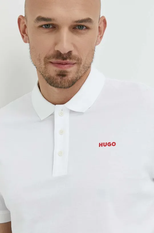 bijela Pamučna polo majica HUGO