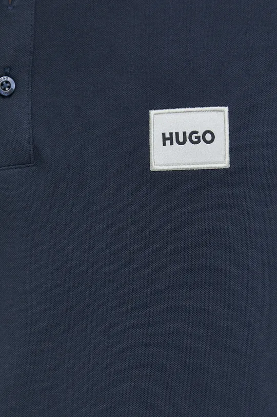 σκούρο μπλε Βαμβακερό μπλουζάκι πόλο HUGO