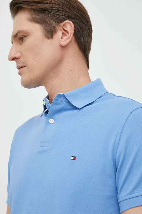 niebieski Tommy Hilfiger polo Męski