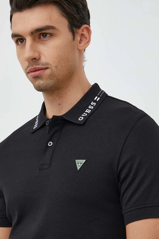 czarny Guess polo Męski