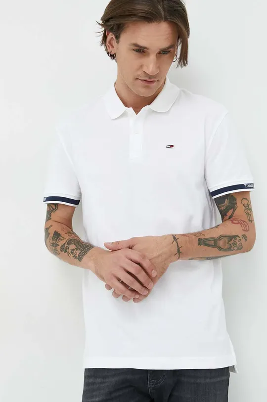 biela Polo tričko Tommy Jeans