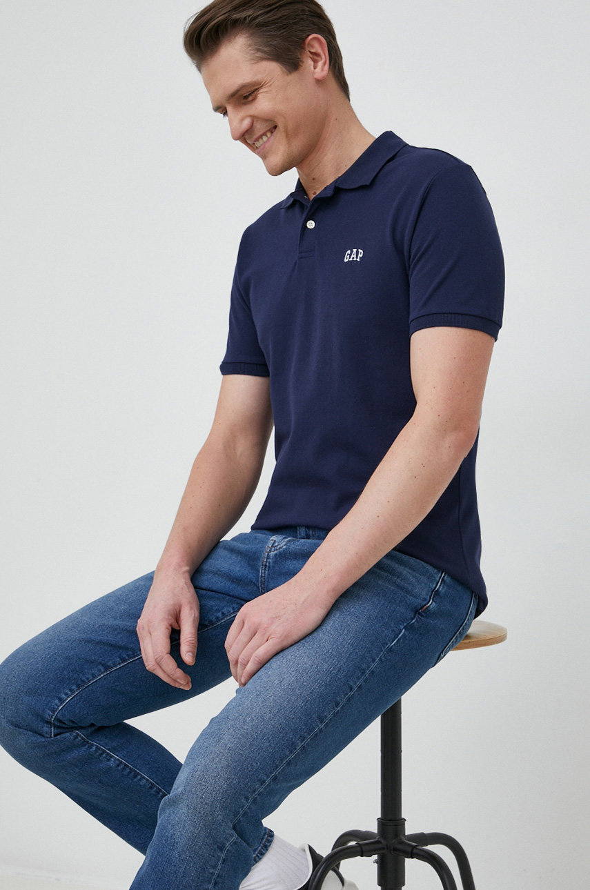 granatowy GAP polo bawełniane Męski
