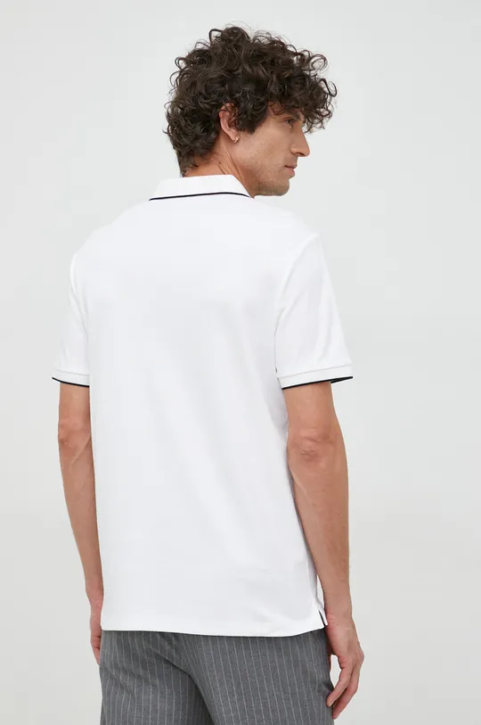 Βαμβακερό μπλουζάκι πόλο Michael Kors λευκό
