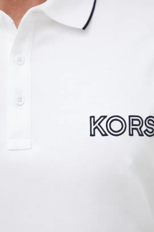 bílá Bavlněné polo tričko Michael Kors