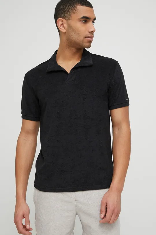 czarny Calvin Klein t-shirt piżamowy