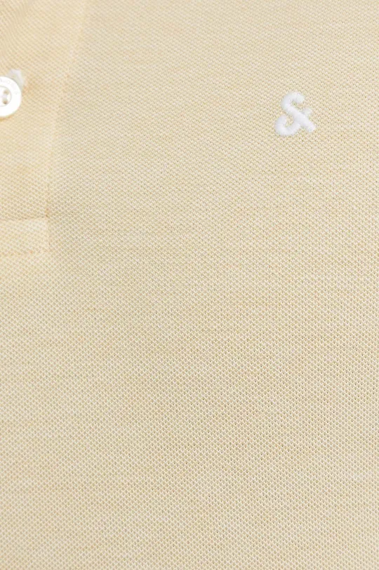 κίτρινο Βαμβακερό μπλουζάκι πόλο Jack & Jones JJEPAULOS
