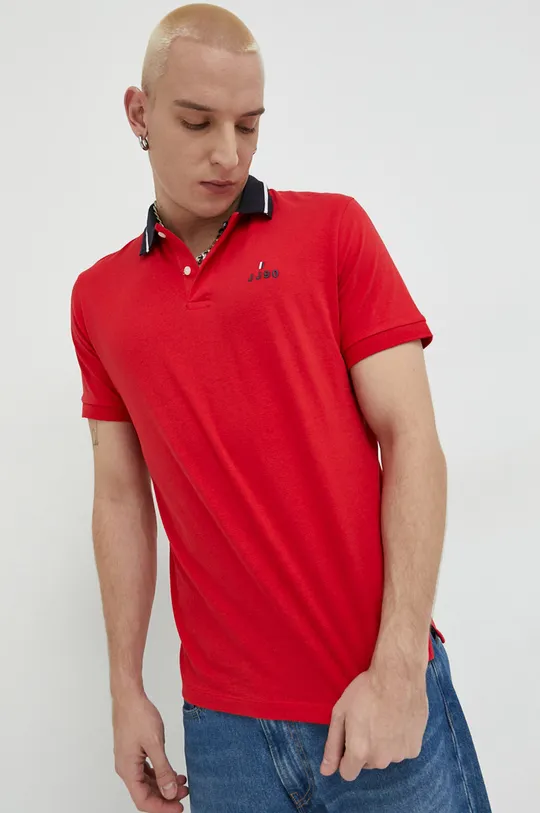 κόκκινο Βαμβακερό μπλουζάκι πόλο Jack & Jones JJEJOE Ανδρικά